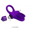 Wibrujący pierścień erekcyjny z masażerem Pretty Love Vibrant Penis Ring II fiolet